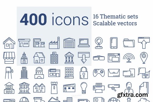 CreativeMarket 400 Icons BUNDLE 2117646