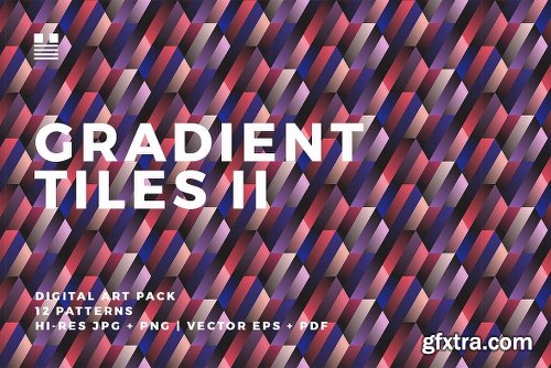 CreativeMarket Gradient Tiles II: Brights & Darks 2118921