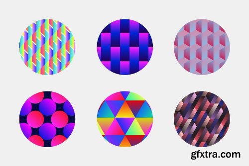 CreativeMarket Gradient Tiles II: Brights & Darks 2118921