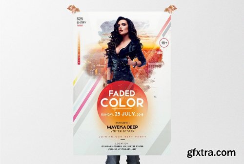 CreativeMarket Faded Color - Event Flyer Template 2124215