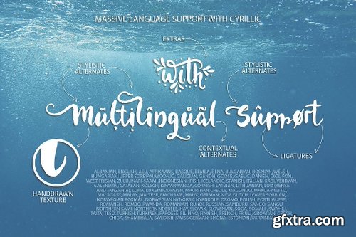 CreativeMarket Coral Waves Font and Clip Arts 2131811