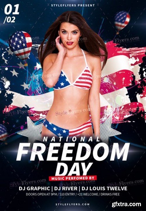 National Freedom Day PSD Flyer Template