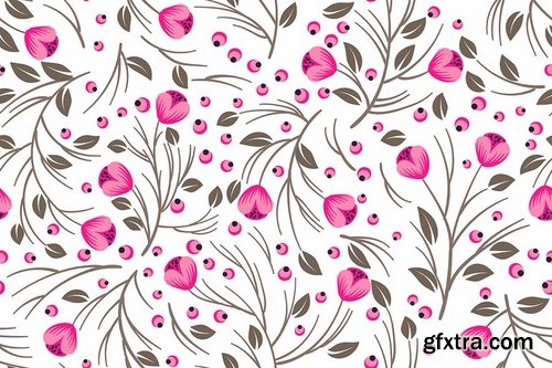 Seamless Poppy Patterns  Backgrounds