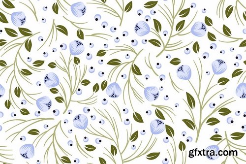 Seamless Poppy Patterns  Backgrounds