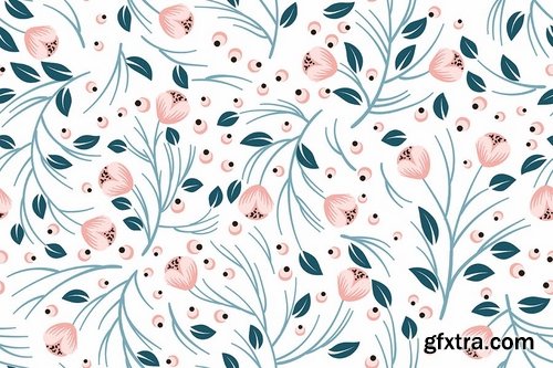 Seamless Poppy Patterns  Backgrounds