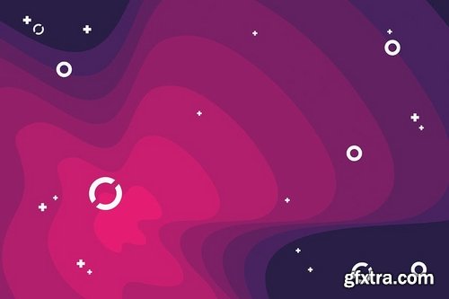 Flat Biomorph with Abstract Shapes Backgrounds