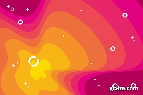 Flat Biomorph with Abstract Shapes Backgrounds