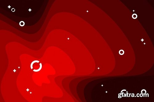 Flat Biomorph with Abstract Shapes Backgrounds