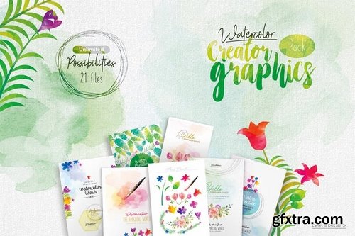 Watercolor Creator Graphics Pack