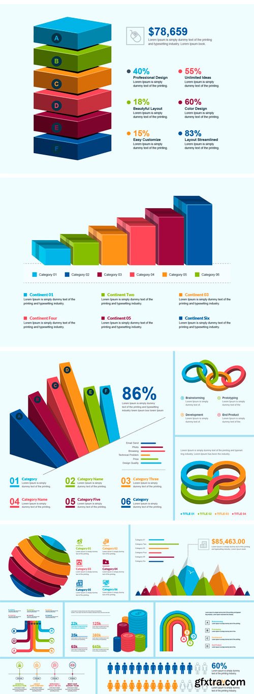 CM - 3D Business Infographic Elements 2110114