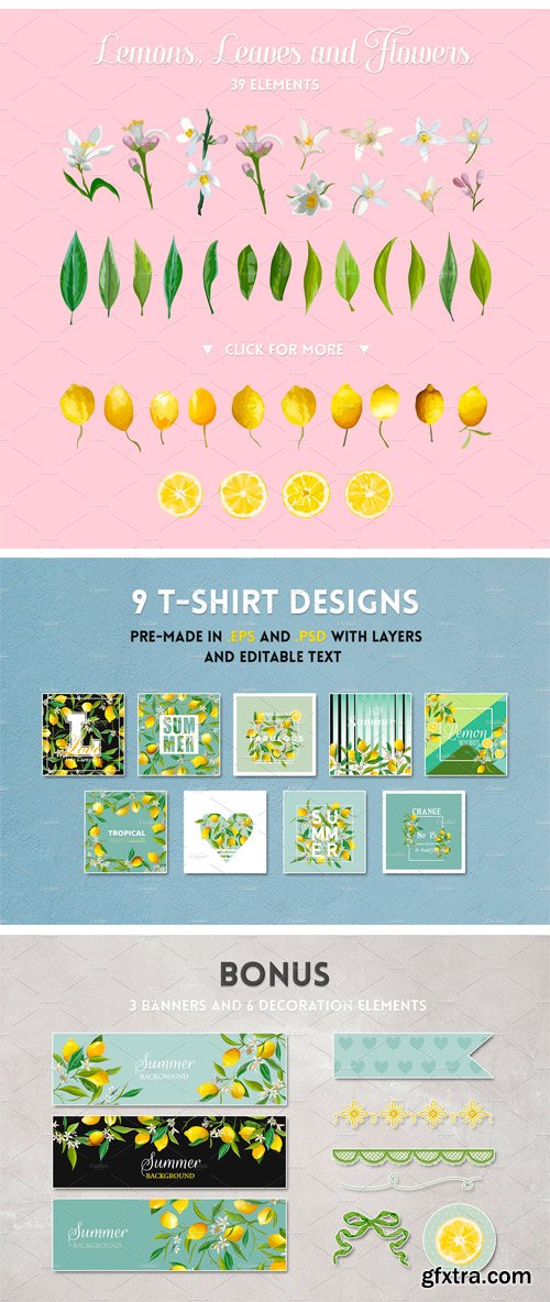 CM - Watercolor Floral Design Set Lemons 2079943