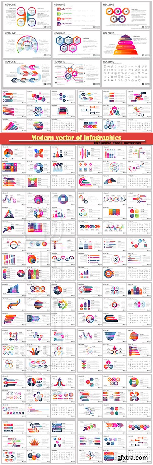 Modern vector of infographics for presentations templates for banner