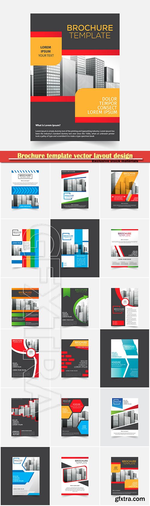 Brochure template vector layout design, corporate business annual report, magazine, flyer mockup