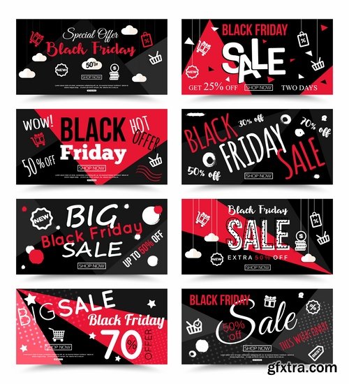 Valentine\'s Day flyer banner Black Friday discount sale vector image 25 EPS