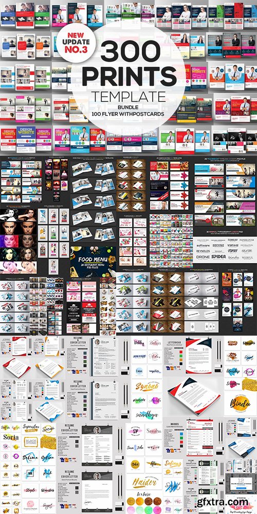 CM - 350+ Print Templates Bundle 2177561