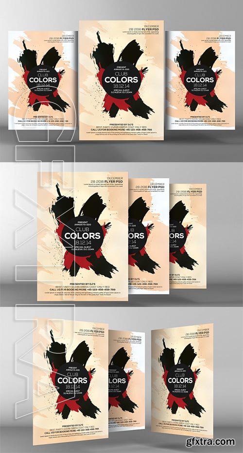 CreativeMarket - Club Colors Flyer 2178971