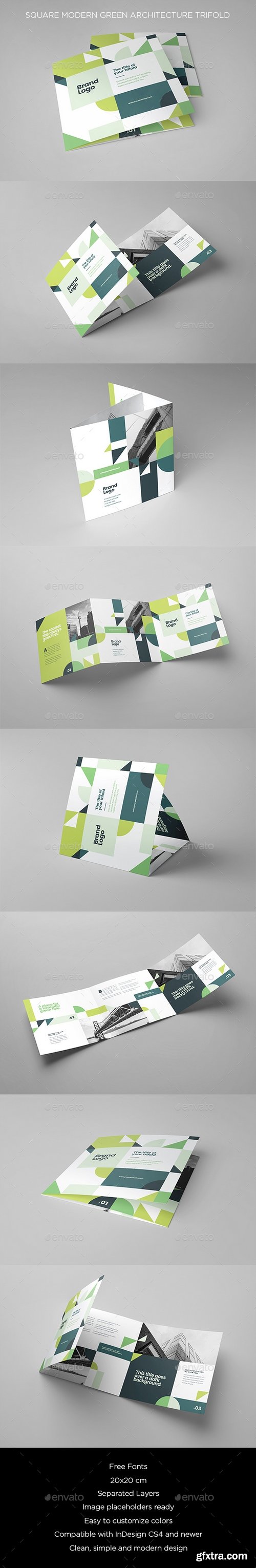 Graphicriver - Square Modern Green Architecture Trifold 21206546