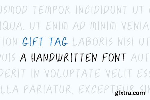 CM - Gift Tag — A handwritten font 2175609