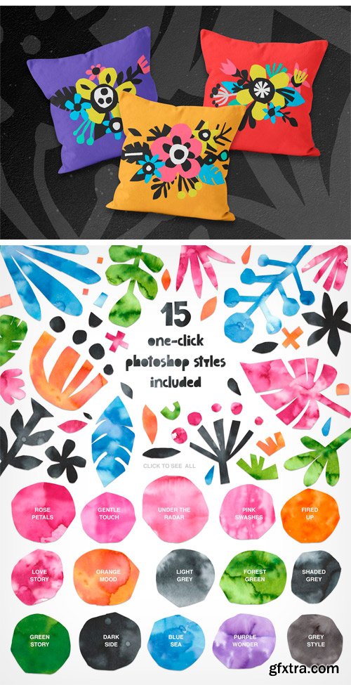 CM - 426 Cutout Floral Elements: PNG, EPS 2076425