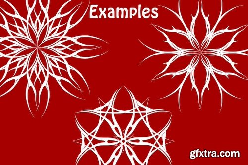 CreativeMarket 99 Tattoo Snowflake Shapes 2118806