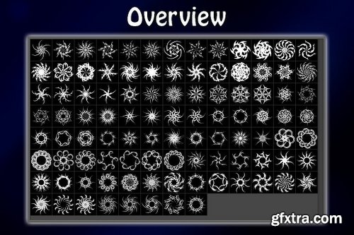 CreativeMarket 99 Tattoo Snowflake Shapes 2118806