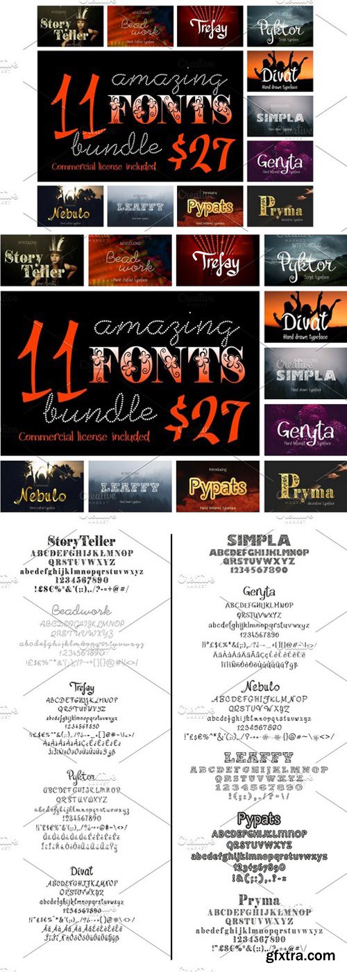 CM  - 11 Amazing fonts bundle  2087727