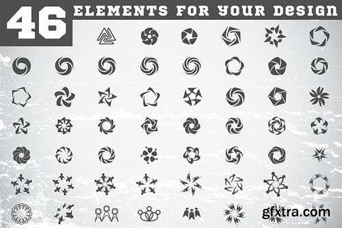 CreativeMarket - 46 elements for your logo design 2162169