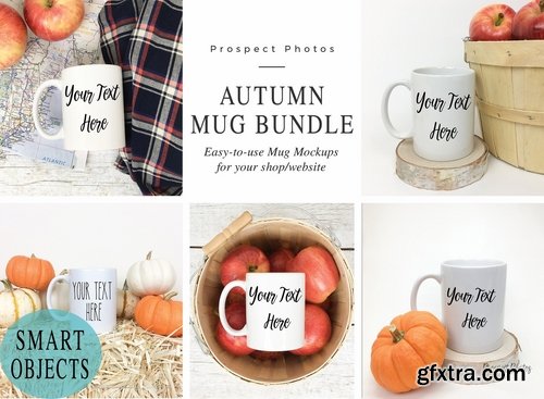 CM - Autumn Mug Mock up Photo Bundle 1908703