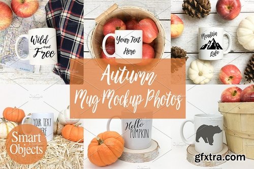 CM - Autumn Mug Mock up Photo Bundle 1908703