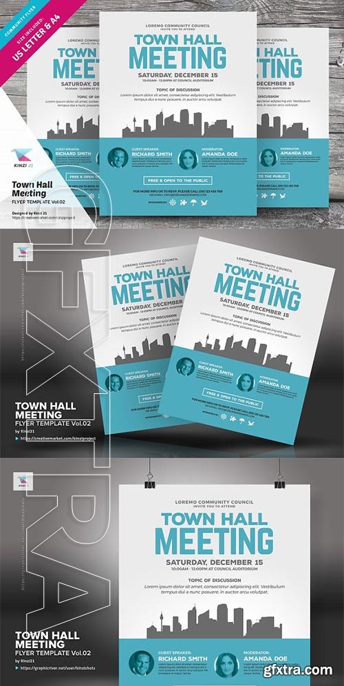 CreativeMarket - Town Hall Meeting Flyer Vol 02 2196813