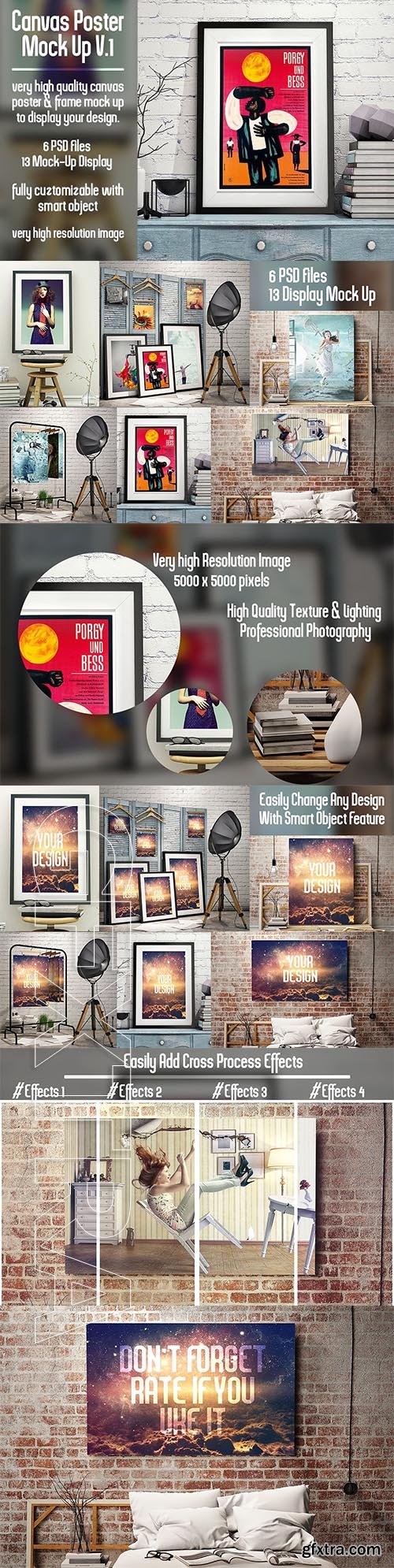 CreativeMarket - Canvas Poster Mock Up V1 1149608