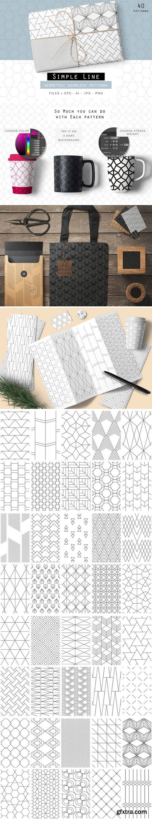 CM - Simple Line Geometric Patterns 822517