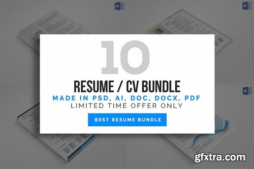 CM - 10 Corporate CVResume Bundle 2174623