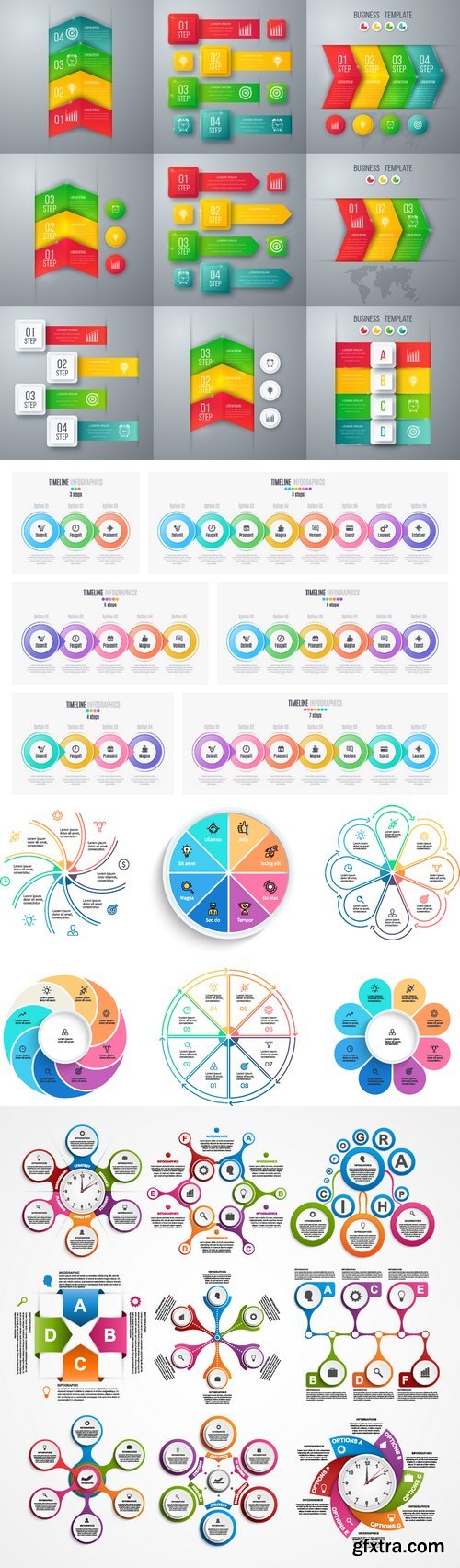 Vectors - Option Infographics Elements 89