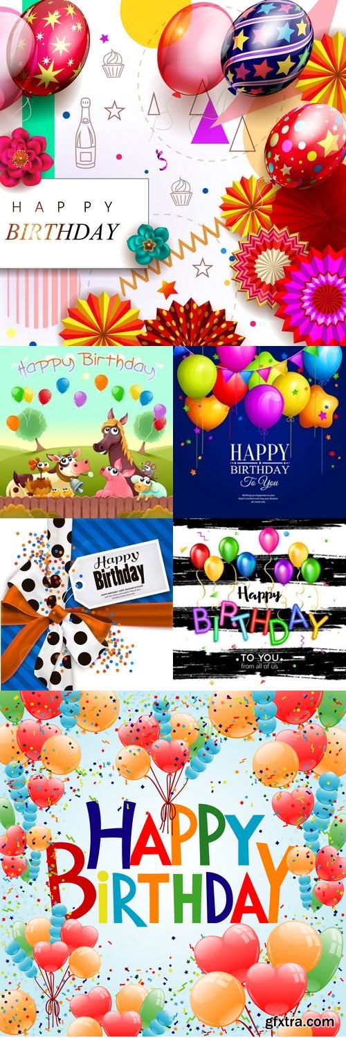 Vectors - Birthday Backgrounds 32