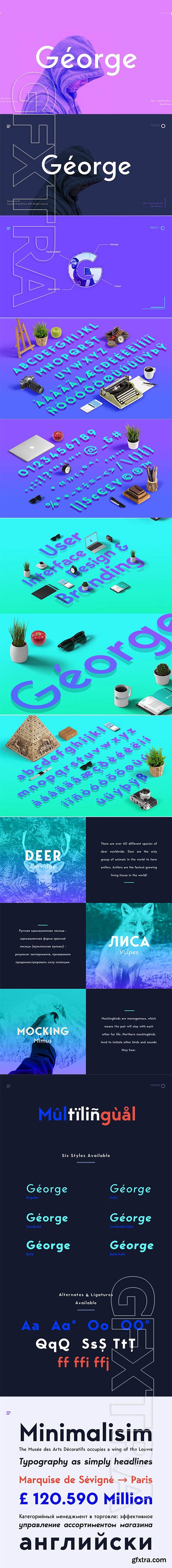 CreativeMarket - George Sans Geometric Typeface 2197668