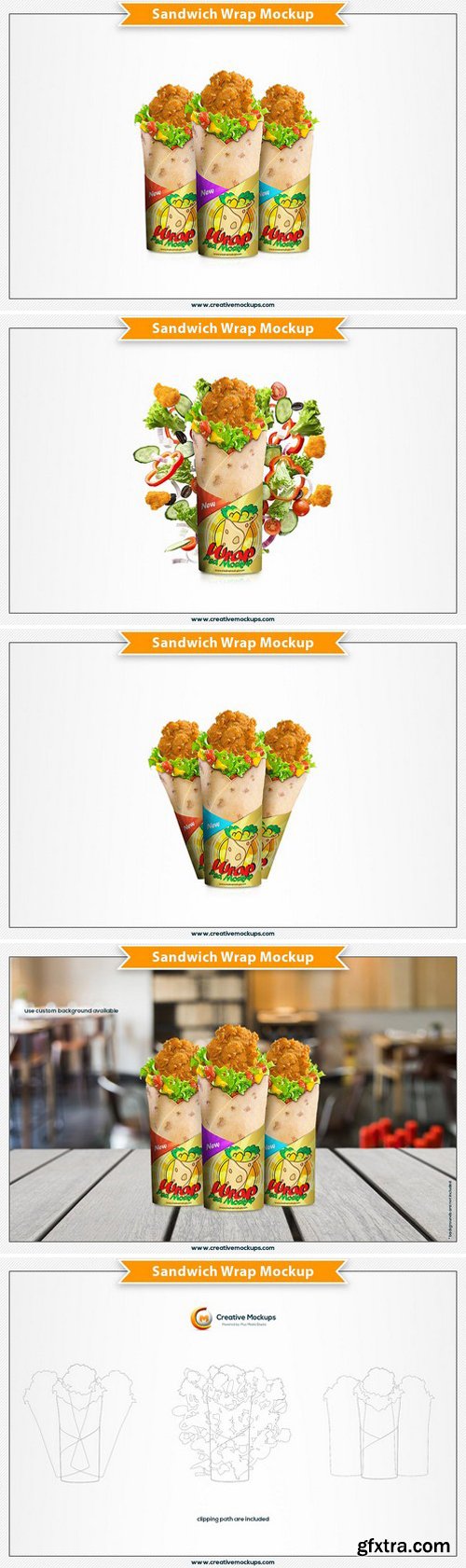 CM - Wrap Sandwich Psd Mockup 2058509