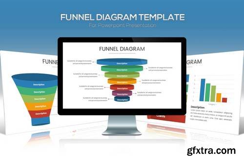 Funnel Chart Template for Powerpoint Presentation