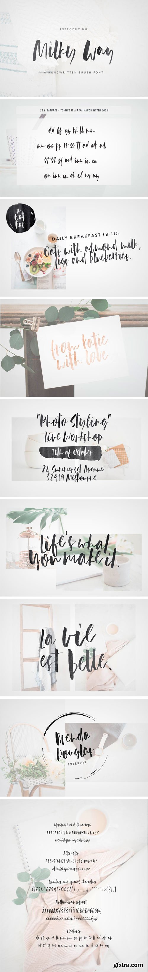 CM - Milky Way Brush Font 2174035