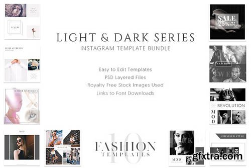 CreativeMarket - Light and Dark Instagram Templates 2198068