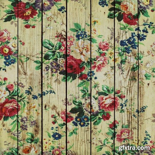 CM - Wood floral paper, mint floral wood 2184024