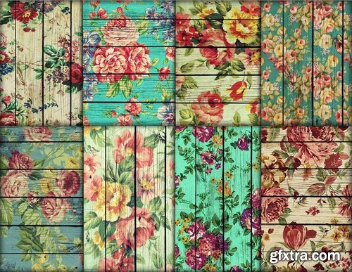 CM - Wood floral paper, mint floral wood 2184024