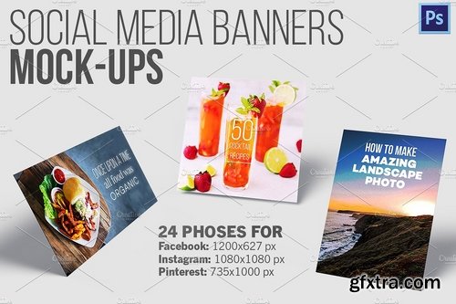 CM - Social Media Banners - 24 Mockups 2176387