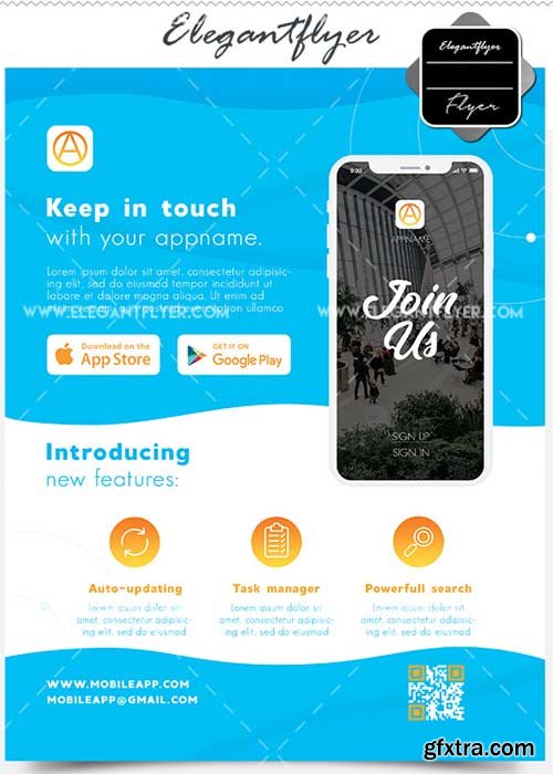 Mobile App Template V1 + Facebook Cover