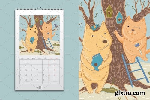 CM - Wall calendar 2018. Year of dog! 2175550