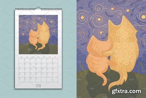 CM - Wall calendar 2018. Year of dog! 2175550