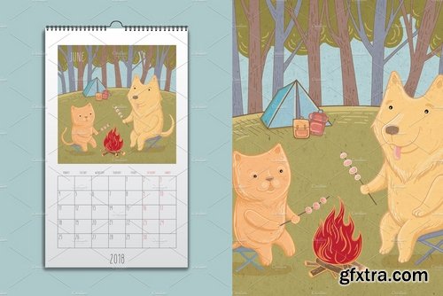 CM - Wall calendar 2018. Year of dog! 2175550