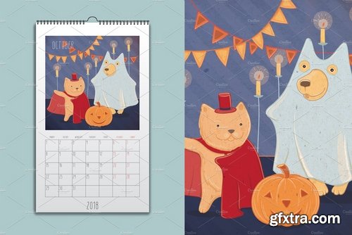 CM - Wall calendar 2018. Year of dog! 2175550