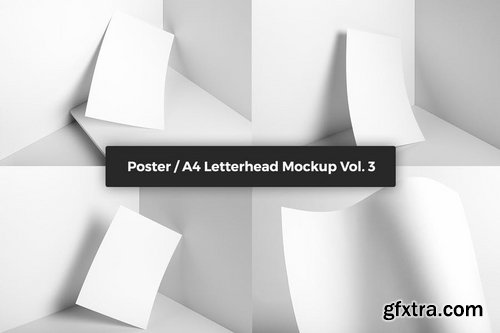 Poster  A4 Letterhead Mockup Vol 3