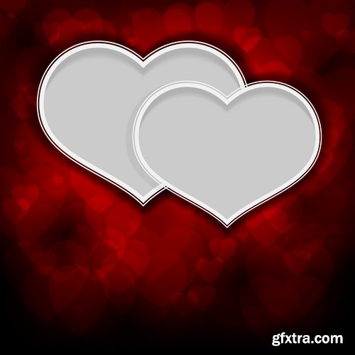 Flyer gift card Valentine\'s Day invitation card vector image 4-25 EPS